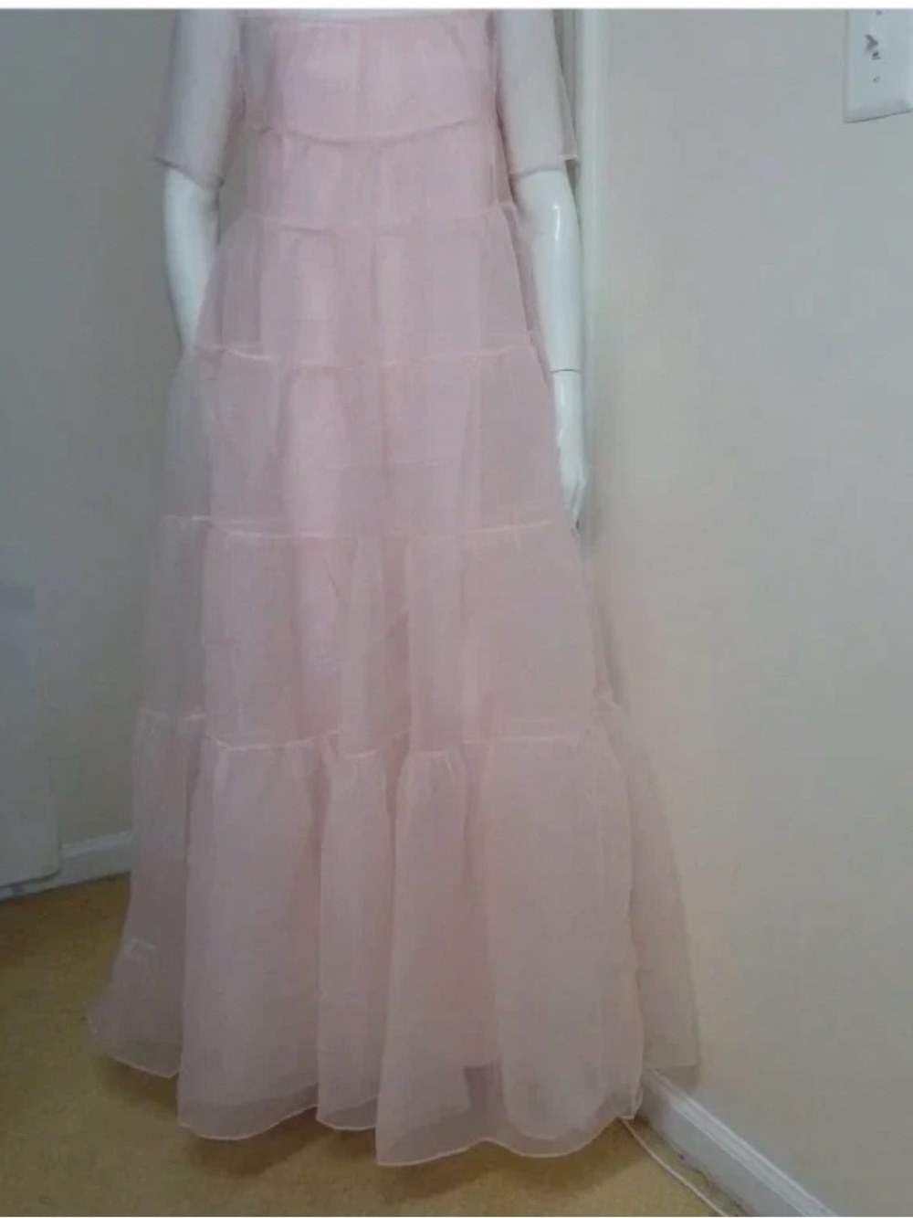 Staud Hyacinth Short-Sleeve Tiered Organza Maxi Dress - Picture 8 of 10